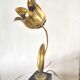 Tulip flower lamp in brass design 60s - 70s
