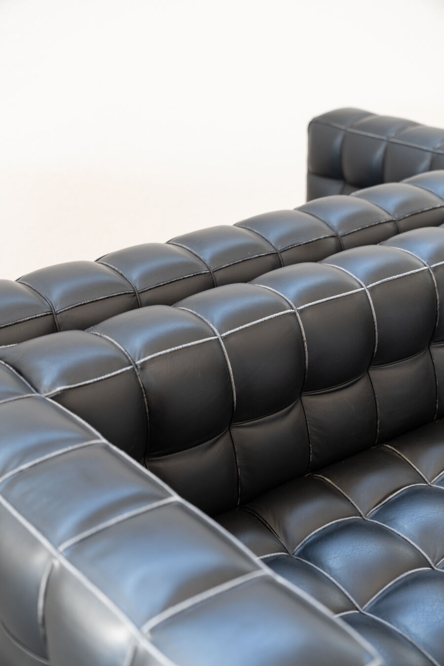 Kubus Sofas, Two Places by Josef Hoffmann for Wittmann, 1980s, Set of 4