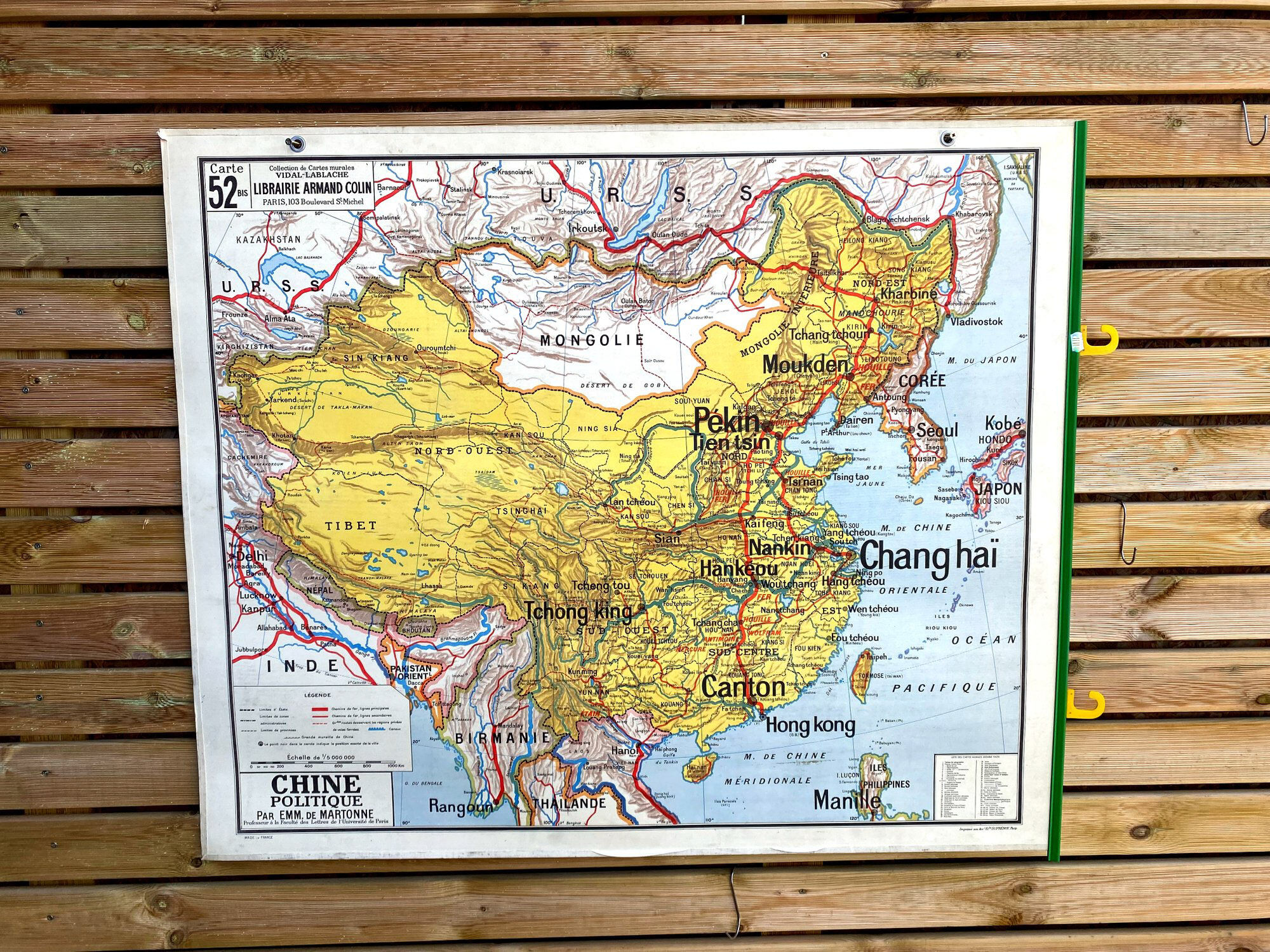 Carte 52 - chine physique et politique - vidal-lablache