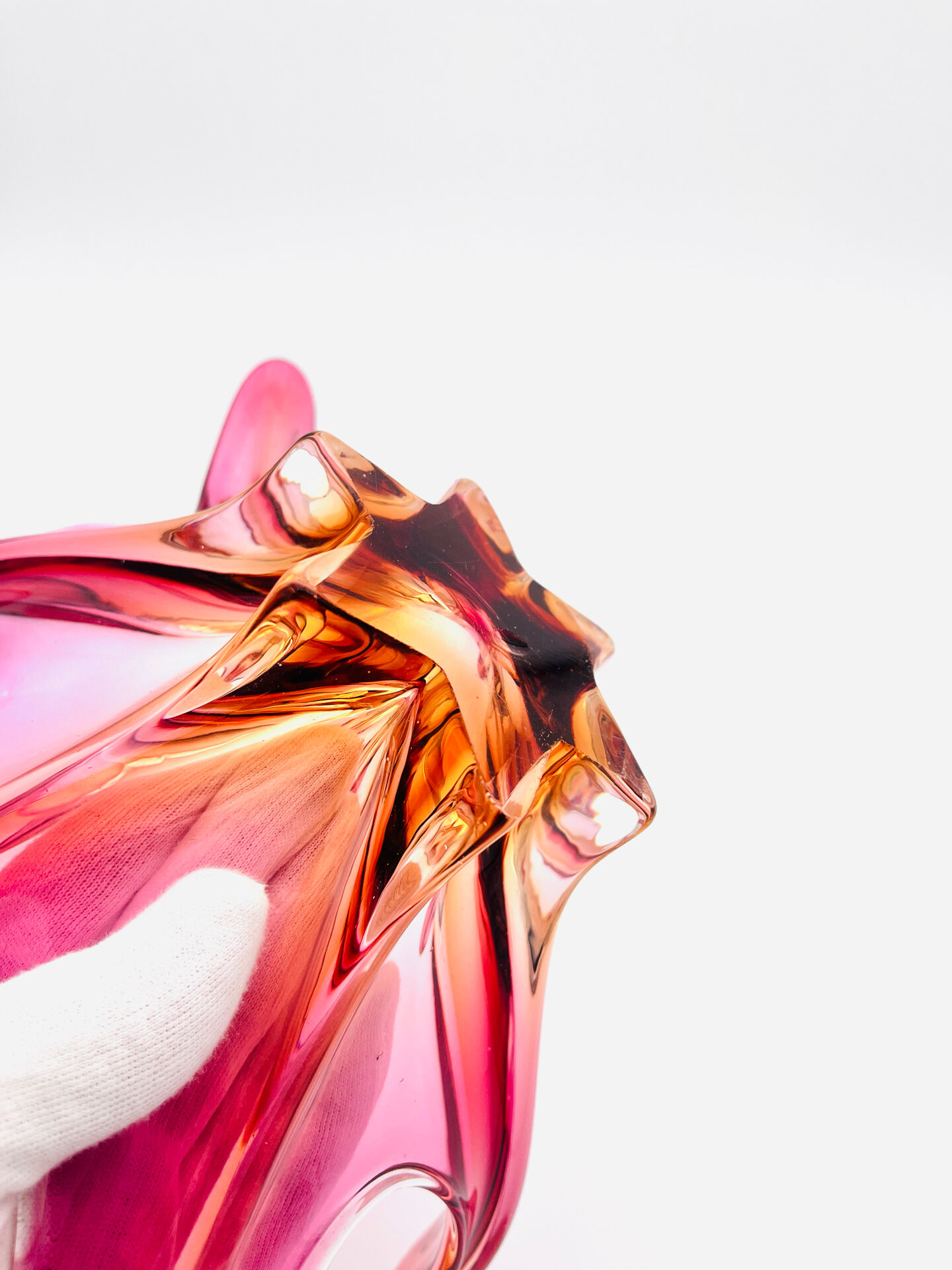Coupe Murano - Sommerso - Orange & Rose