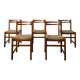 Chaises de salle à manger vintage italiennes rustiques modernes par Snaidero, années 1970, ensemble de 5