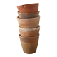 5 antique terracotta pots