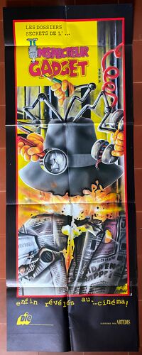 2 affiches cinéma originales "Inspecteur Gadget" 60x160cm 1983