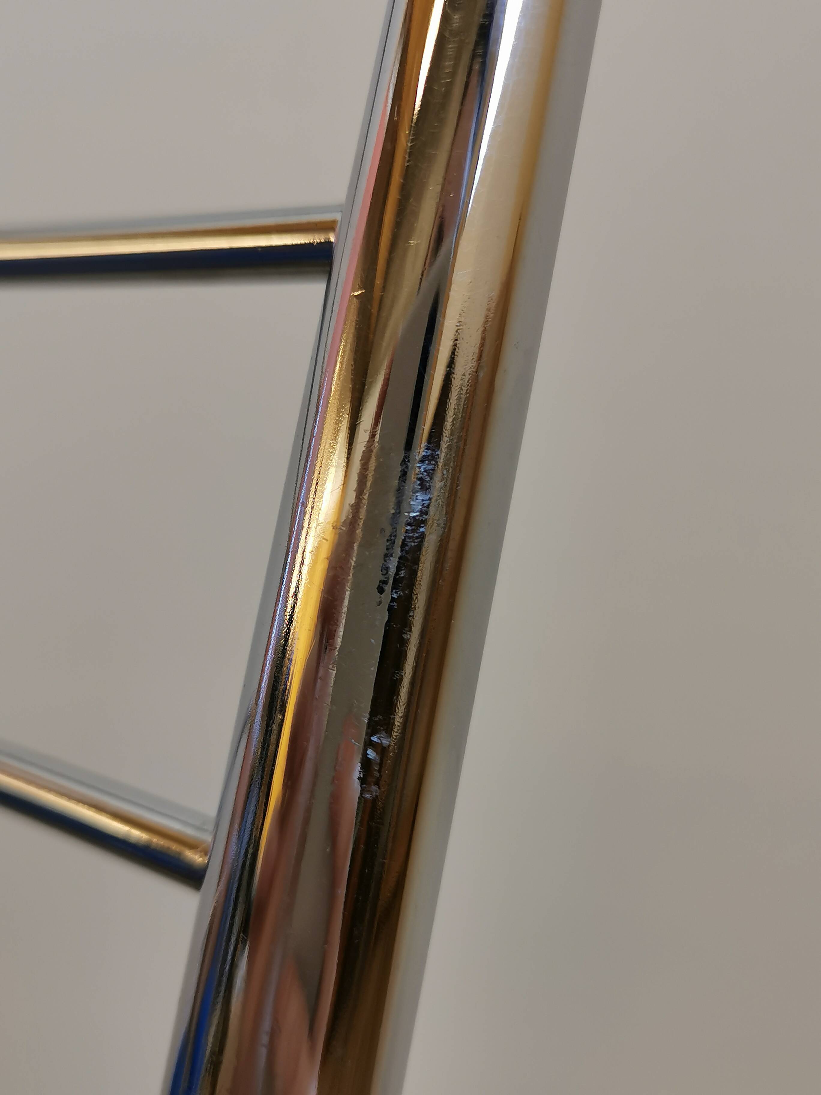 Lot de 3 chaises chrome et cobalt