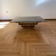 Vintage 1970s Square Coffee Table in Brass and Smoked Glass, David Hicks