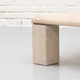 Italian Travertine & Chrome Coffee Table