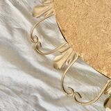 Vintage "witch" mirror - round convex mirror in gold metal