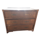 Commode Rotin 3 tiroirs