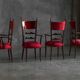 High-back dining chairs by Aldo Tura, Italy, 1962