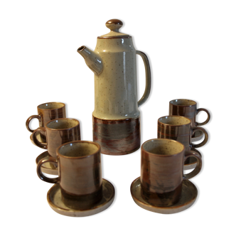 Enamelled stoneware coffee set 70