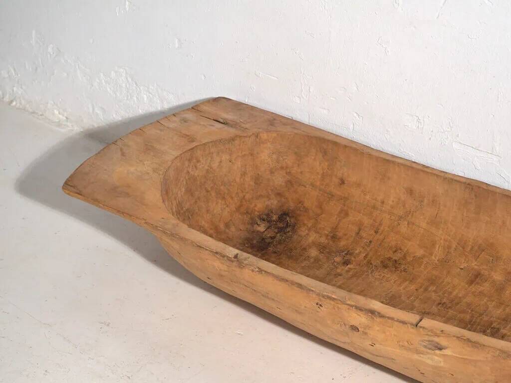 Antique solid wood trough (c.1900) #5