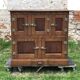 Storage unit, vintage icebox unit, wooden and zinc fridge unit, bar