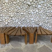Set of 4 brutalist side tables by Radboud Dittmann, Dittmann & Co. 1970