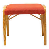 Mid-century bentwood stool by Dřevopodnik Holešov, wooden seating, 1970s