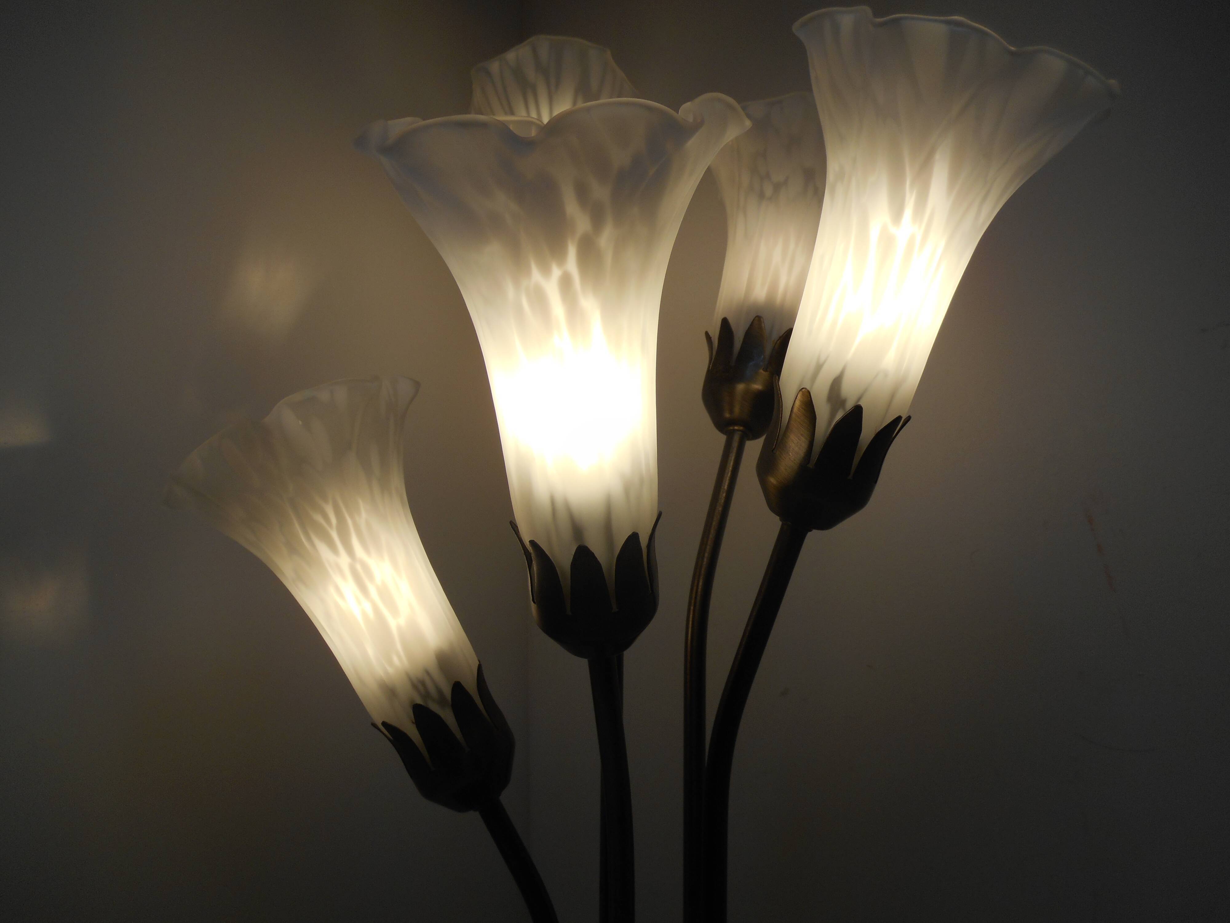 Lamp 5 branches tulips style art nouveau