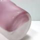 Vase en verre de Murano gravé bicolore blanc et rose, Italie, années 1980