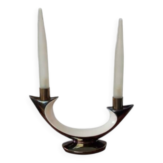 Verceram iridescent ceramic lamp France c.1960