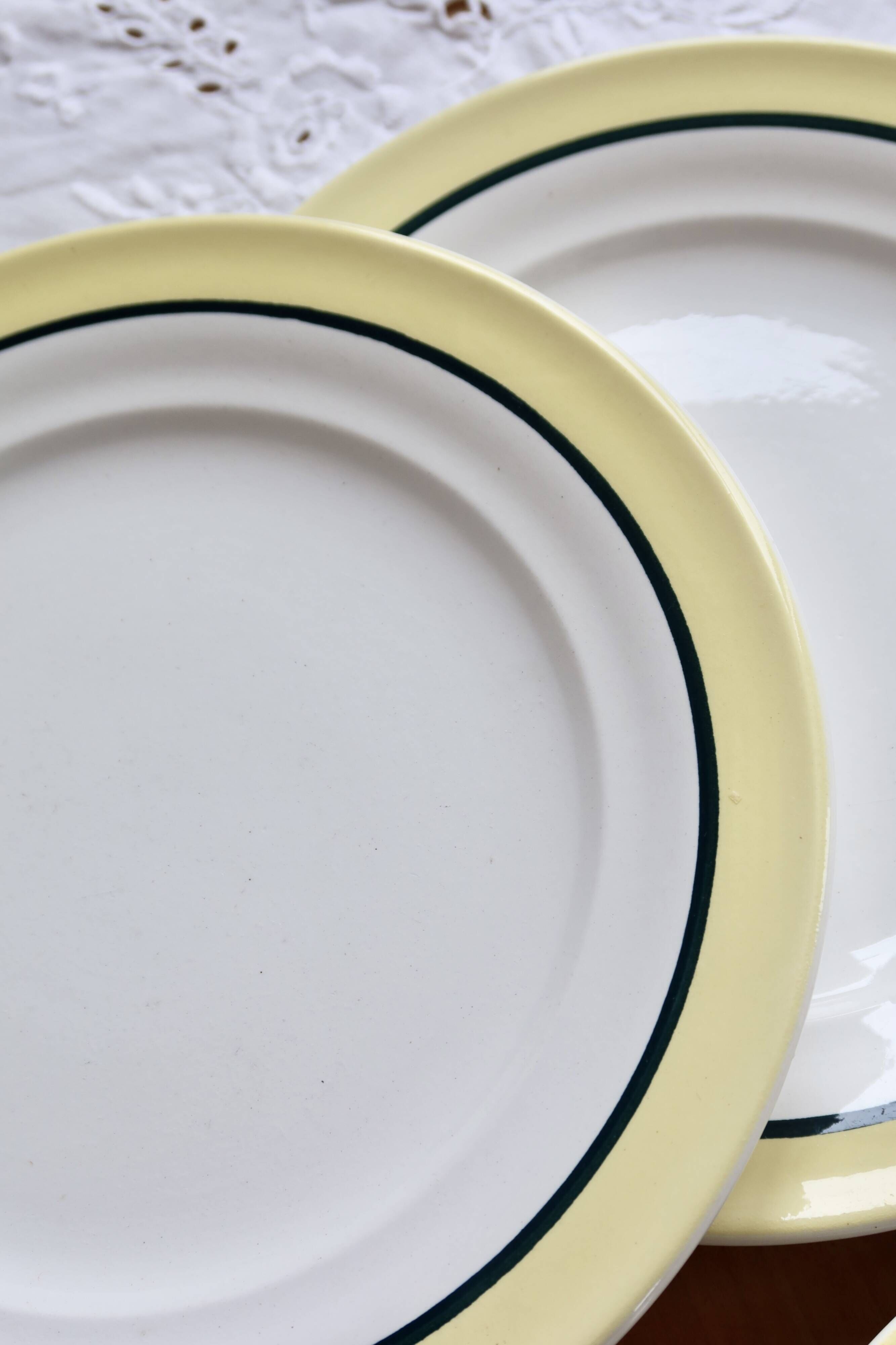 6 vintage dessert plates ceramic Céranord Saint-Amand model Nice