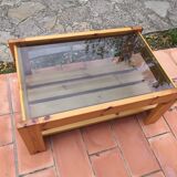 Solid pine coffee table dlg regain 70s vintage