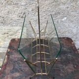 Glass and gold metal magazine door