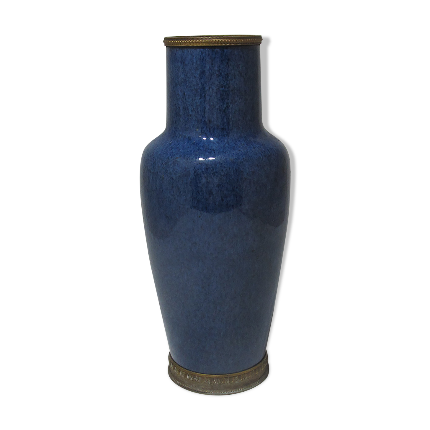 Large powdery blue porcelain vase