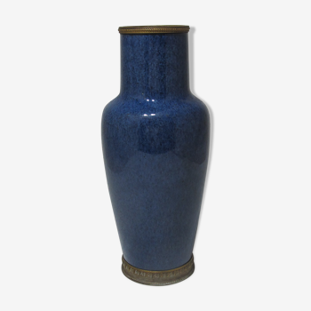 Large powdery blue porcelain vase