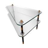 Asymmetrical vintage coffee table side table