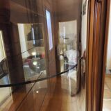 Silver cabinet, solid cherry wood display case