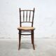 Old wooden cane bistro chair by Fischel editions