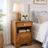 Art Deco bedside table with marble tops.