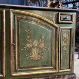 Buffet de chasse de style Louis XIV à double évolution en bois peint