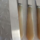 6 cheese knives, vintage