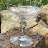 Set of 6 cut crystal champagne glasses