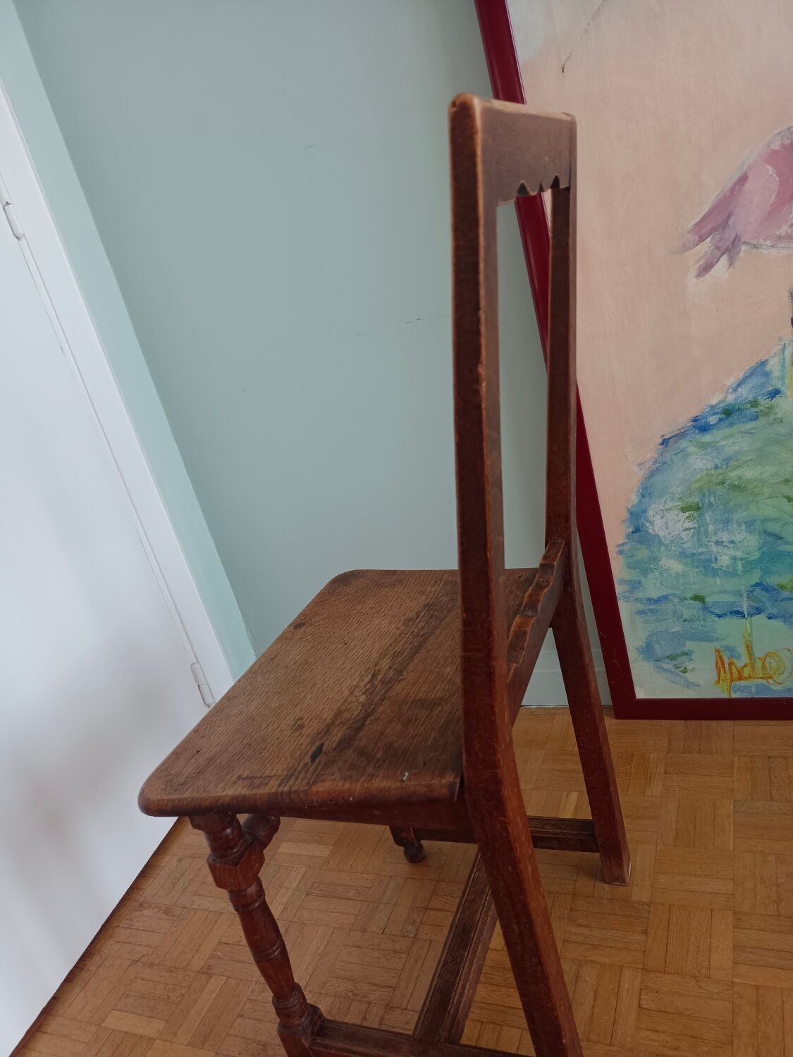 Two Lorraine oak chairs