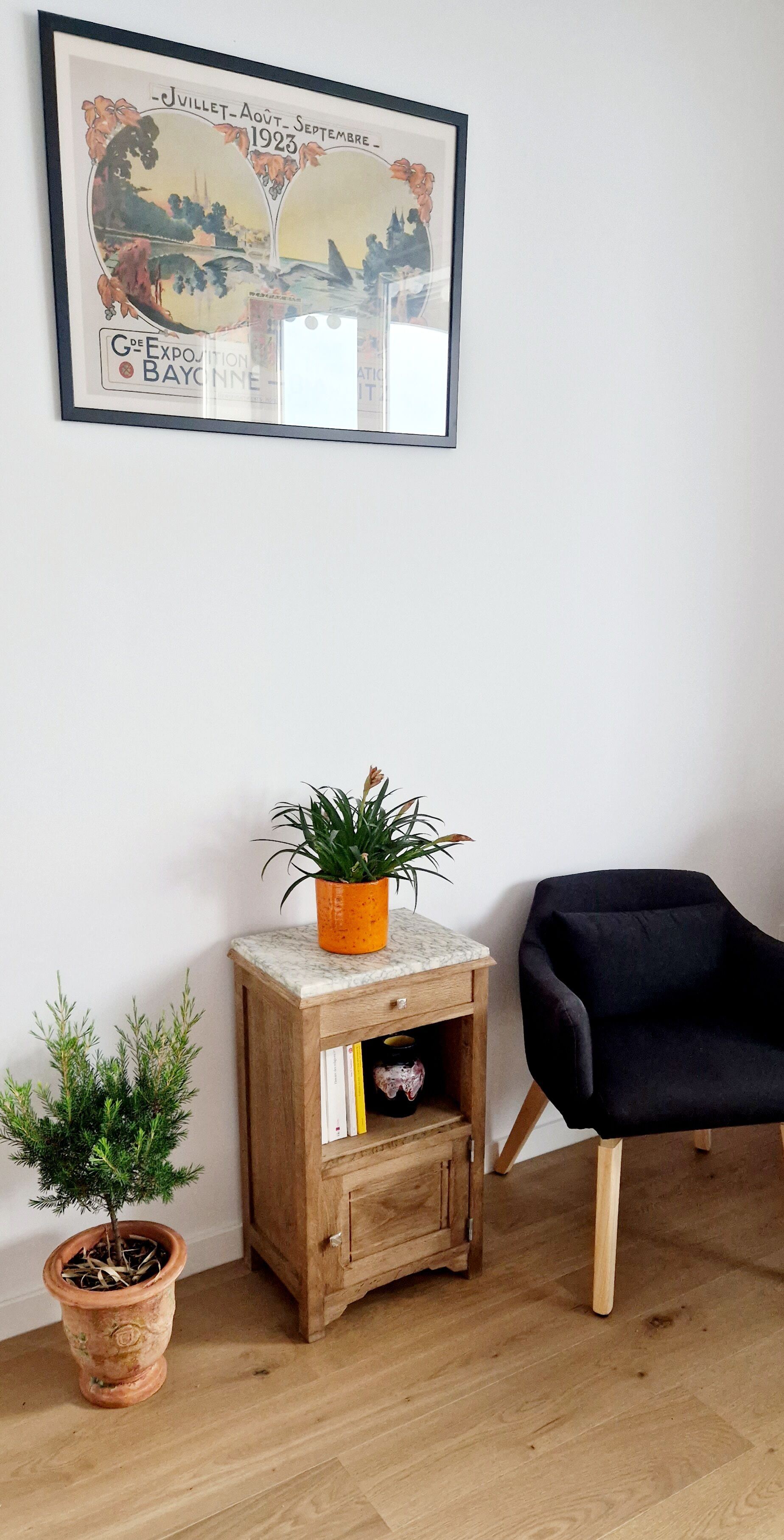 Meuble chevet art déco chêne 1920