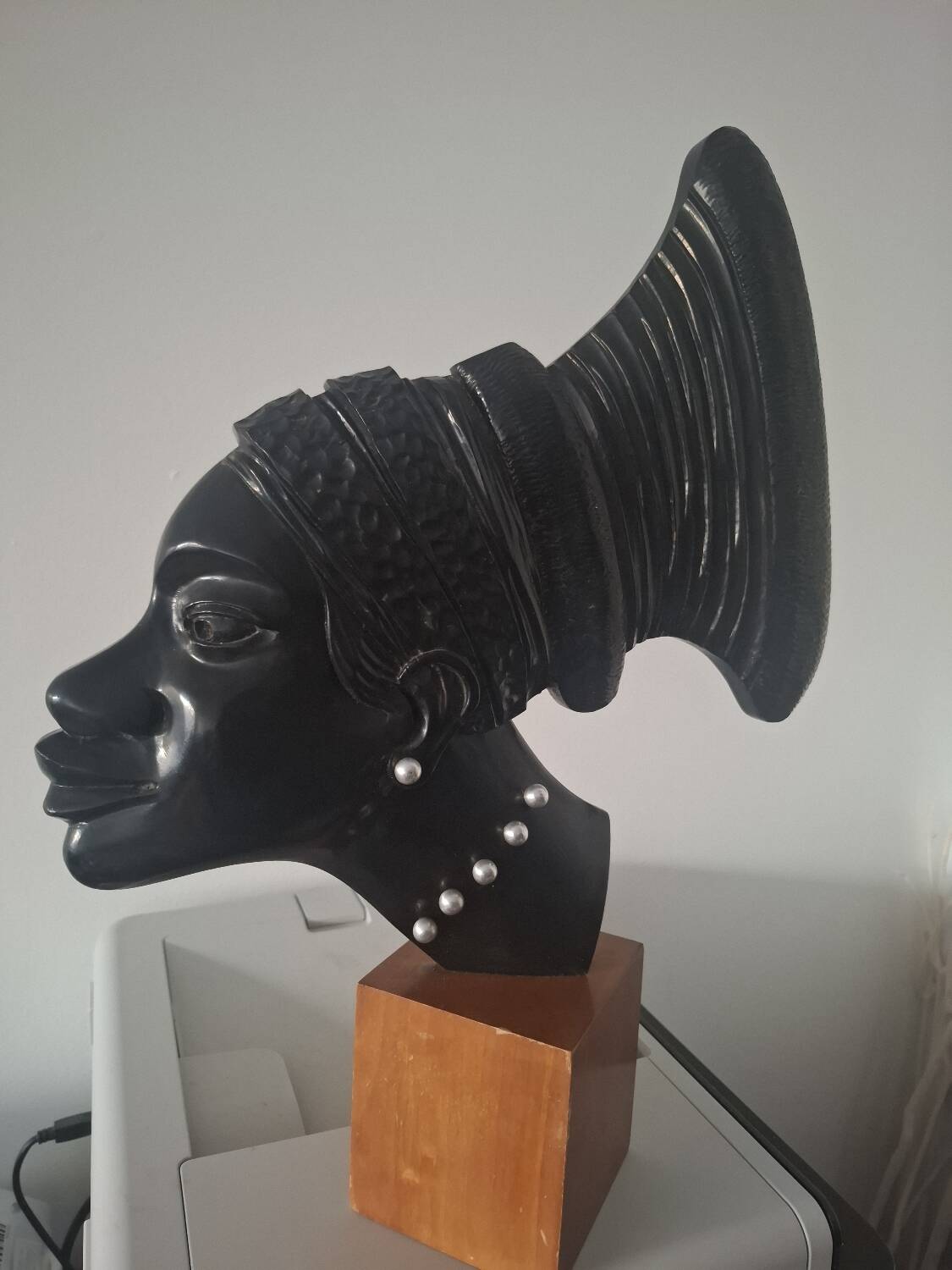 Portrait of an African woman tribal art