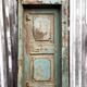 Old patinated teak door
