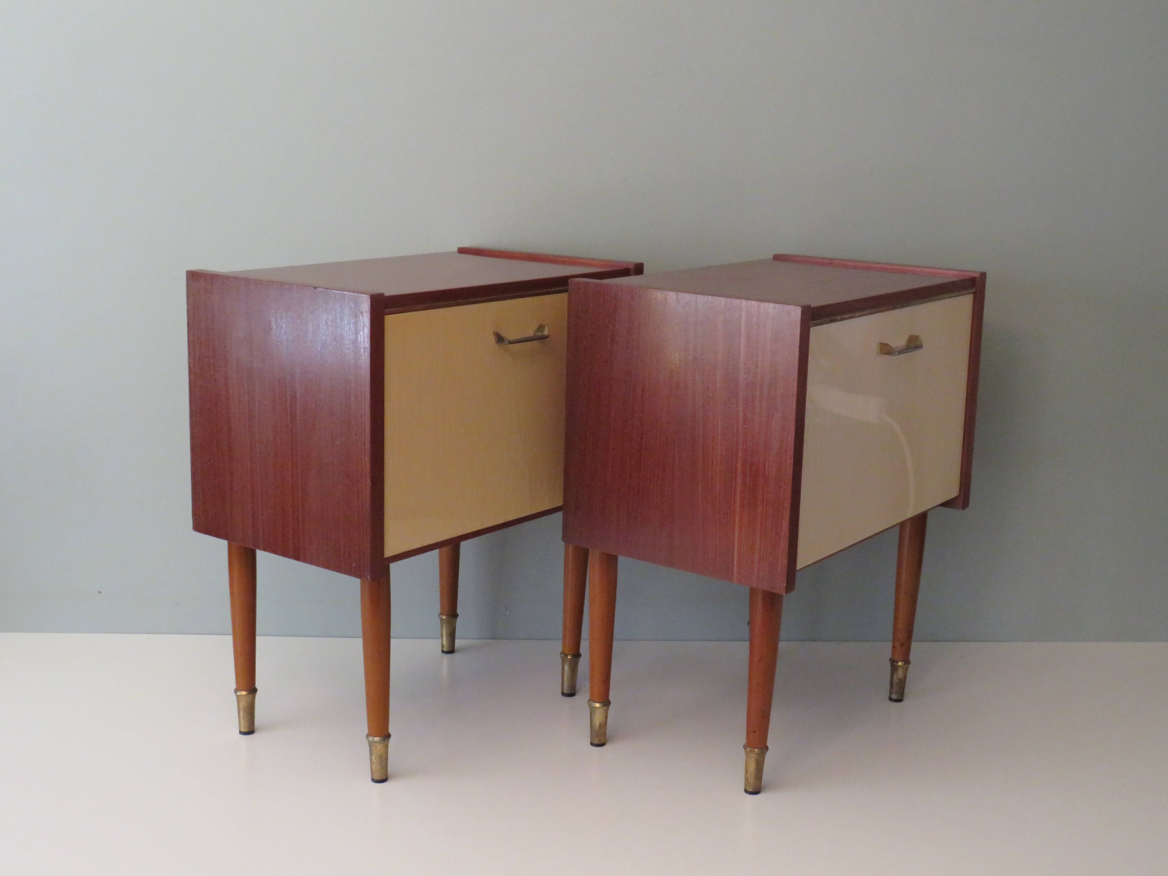 Pair of bedside tables from the mid-century, 1950s