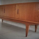 Scandinavian design sideboard in blond teak