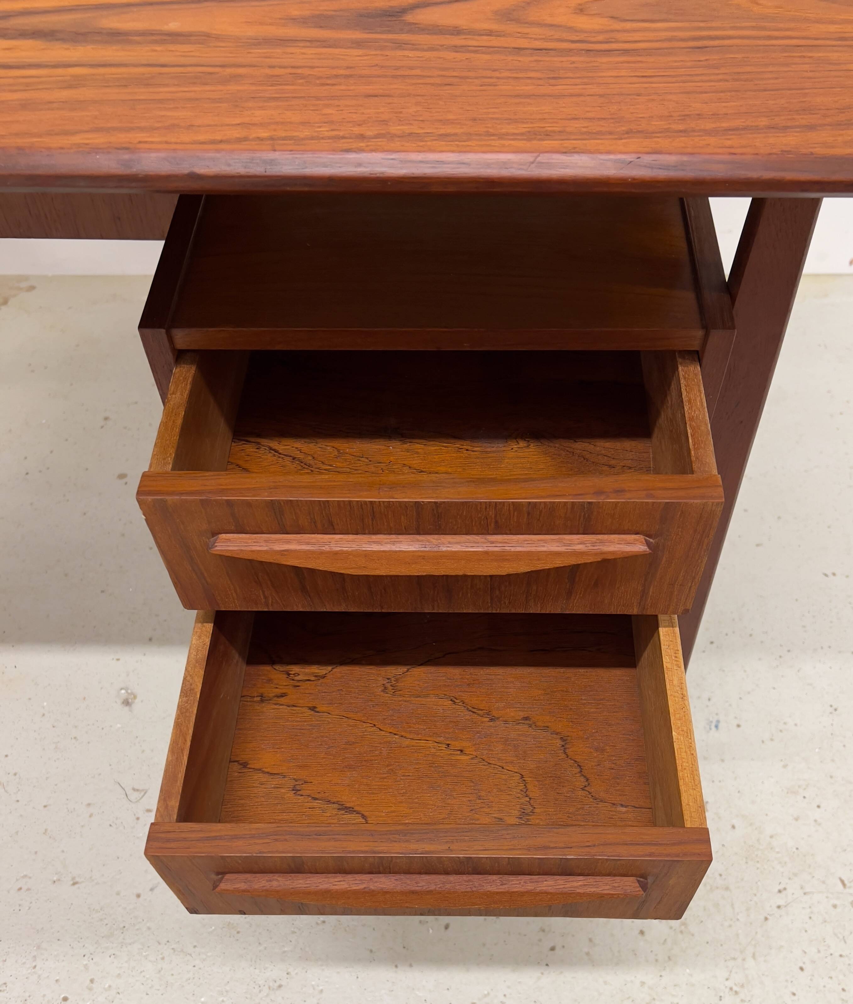 Gunnar Nielsen Teak Desk for Tibergaard, 1960s.