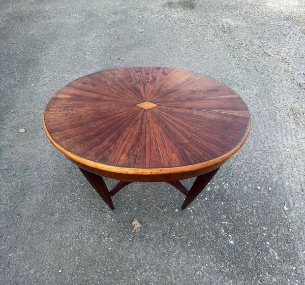 Table ovale en palissandre & sycomore