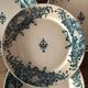 Set de 4 assiettes plates en faïence Marine