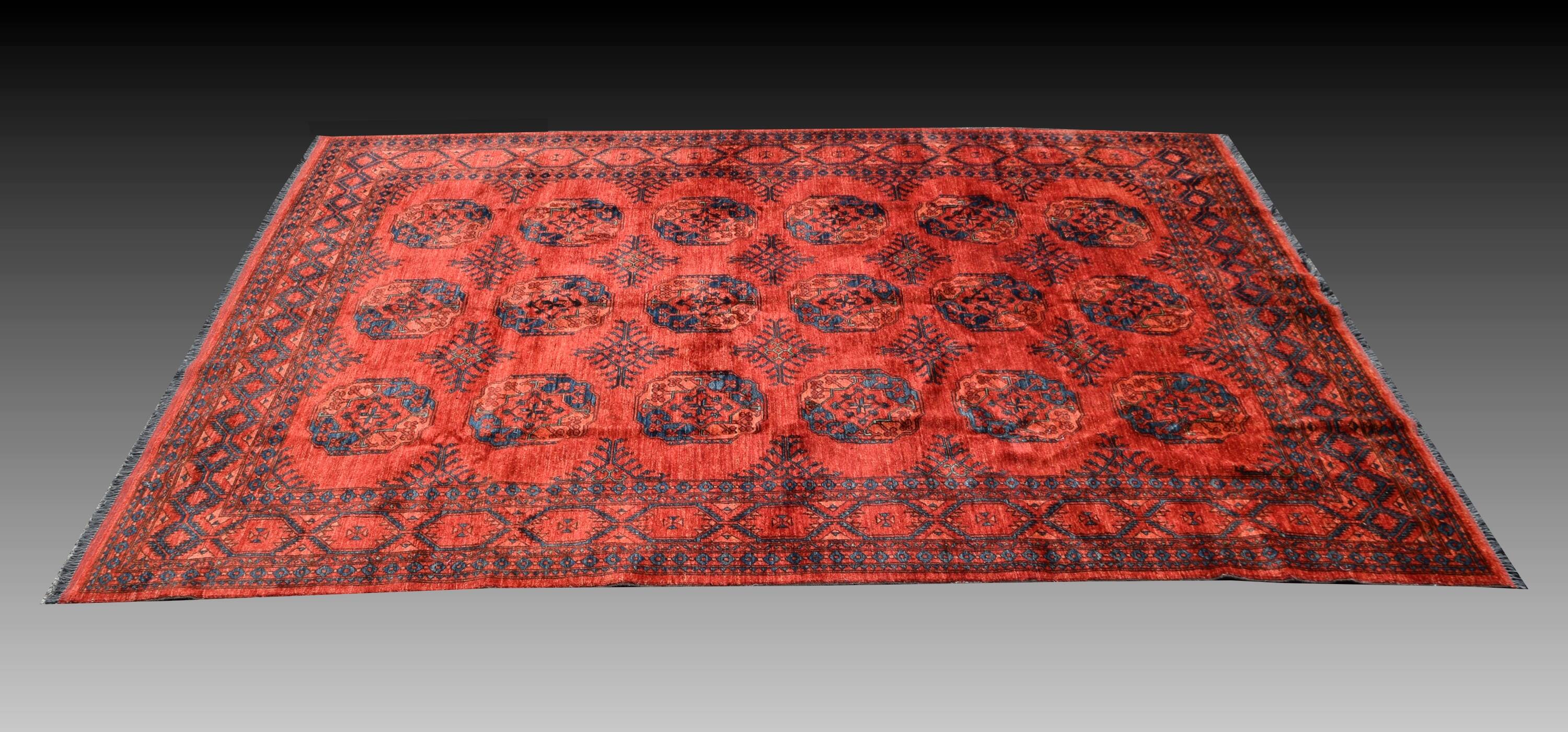 Oriental carpet Boukhara Turkmen Afghanistan: 350 x 255 cm