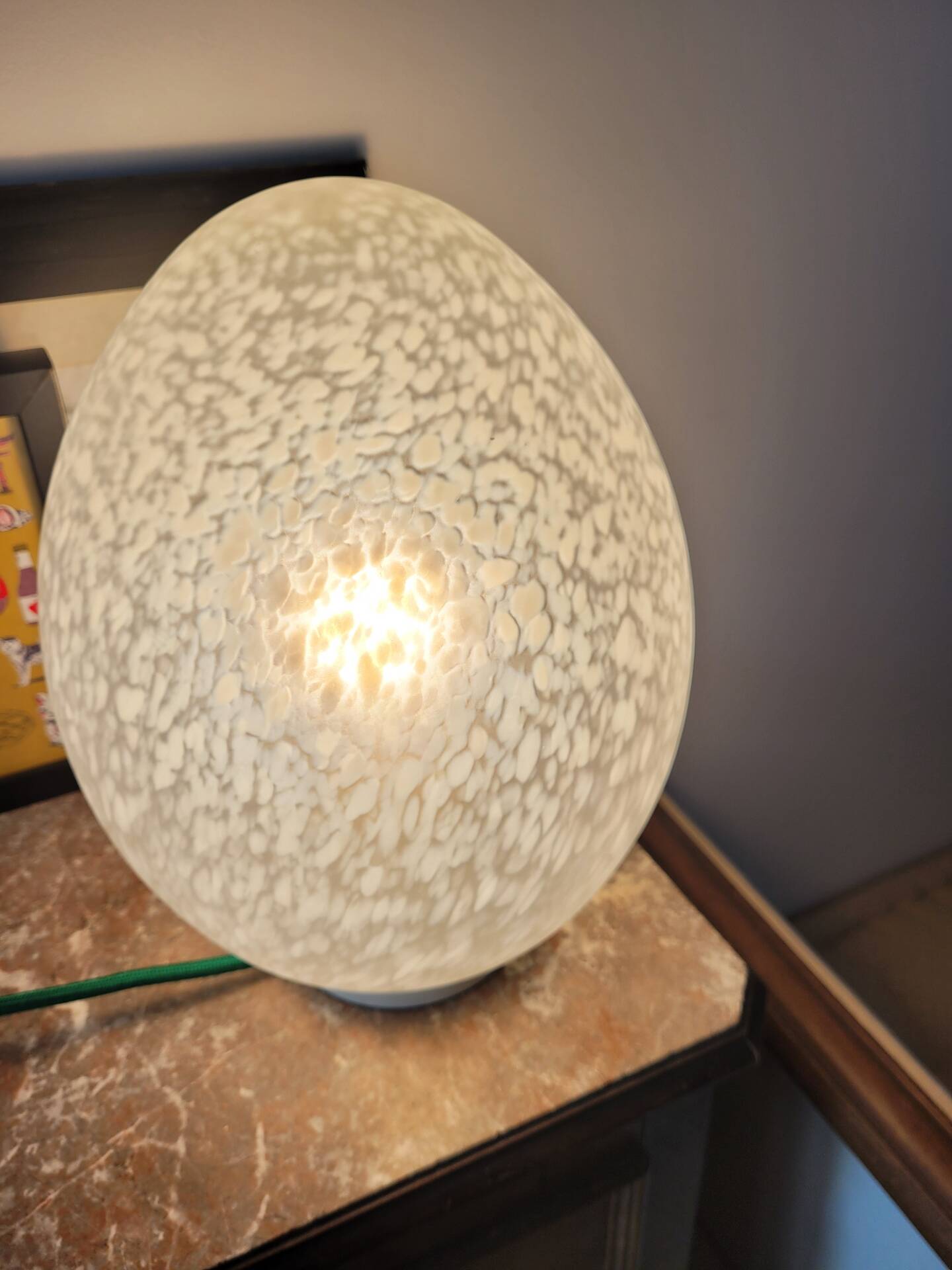 Lampe œuf de la Verrerie de Vianne