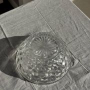 Petit saladier en verre vintage à motif de cubes