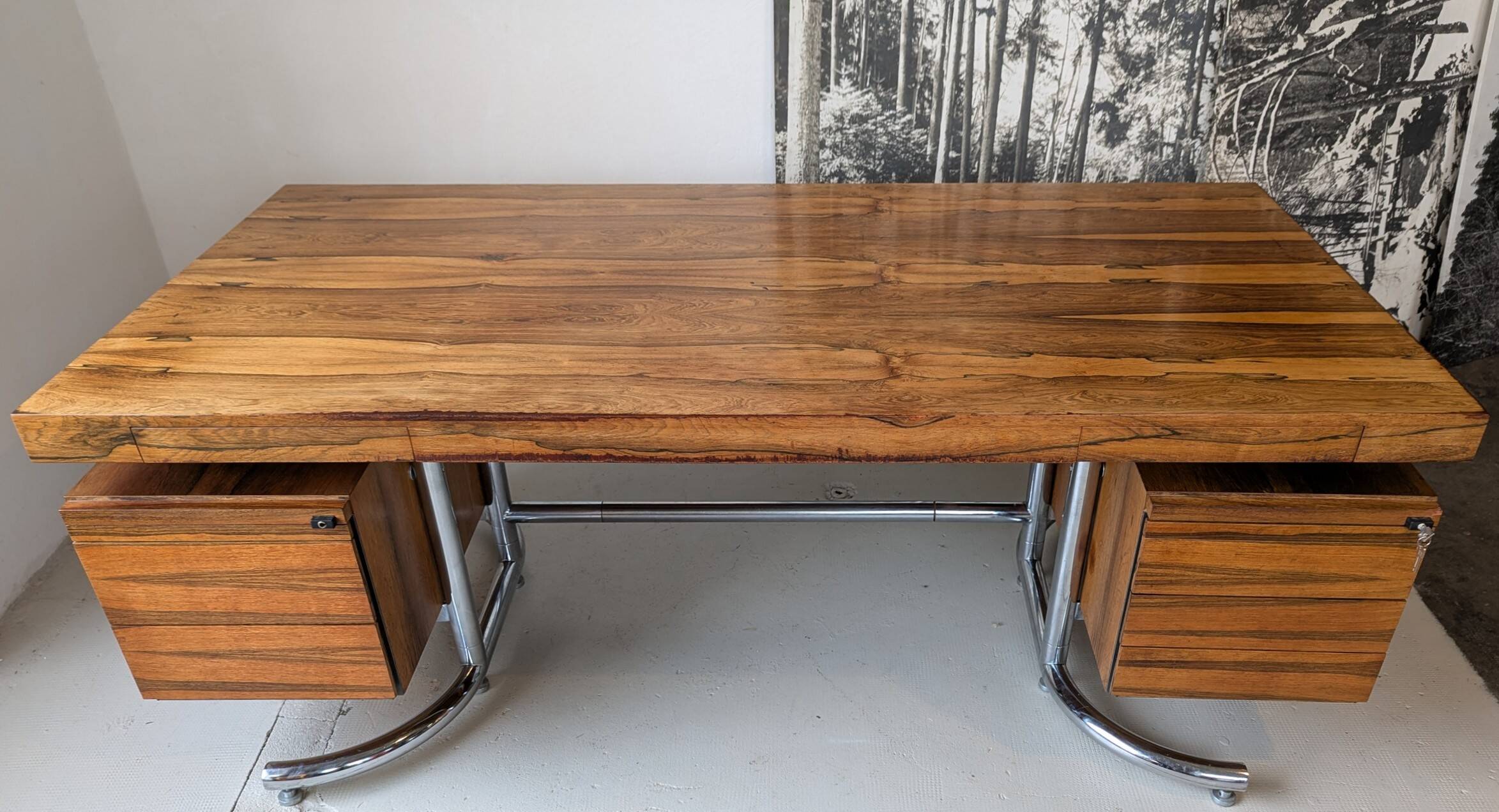 Rio rosewood executive desk, 1970s.