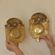 Pair of Swedish Brass Wall Sconces from the Mid-Century