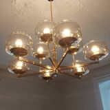 Extremely rare - 9-light chandelier, 1970s - Vintage