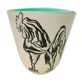 Ceramic rooster vase Cérart, Monaco