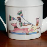 Limoges coffee maker inspired by ancient Egypt in the style of the 80s